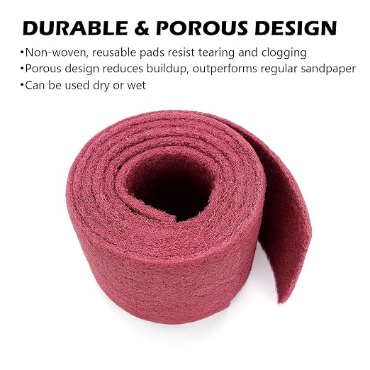 Maroon General Purpose Scuff Pads, Scouring Pad, Paint Primer Prep Scratch - Image 4