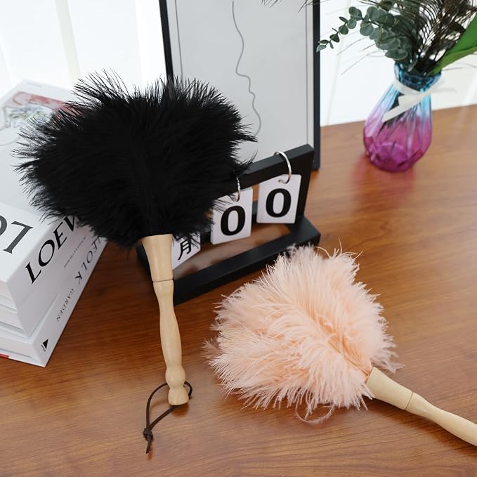 Ostrich Feather Duster 12 Inch Handheld Duster Supplies, Wooden Handle Feather - Image 6