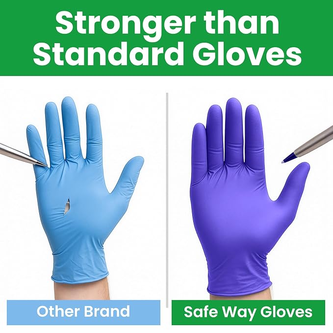 SafeWay Nitrile Disposable Gloves — Multi-Purpose Powder-Free, Medical Use - Image 5