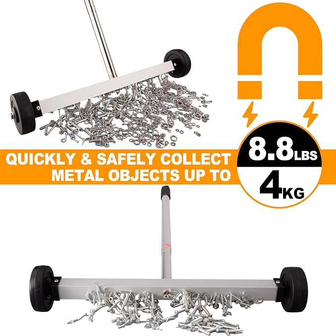 Toolwiz 17" Rolling Magnetic Sweeper 8.8lbs, - Image 4