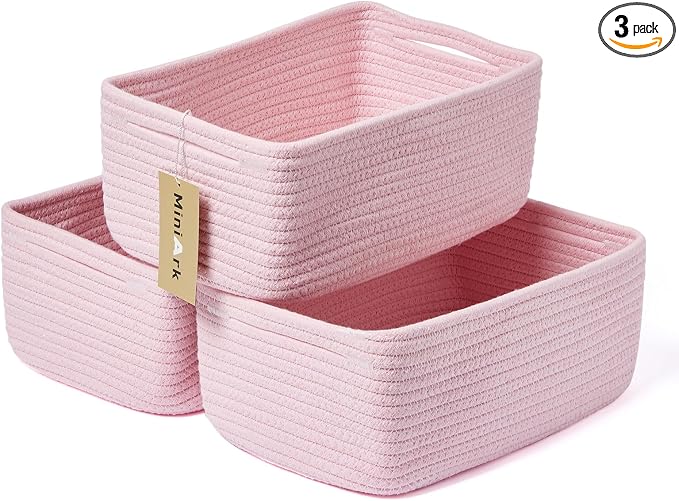 Small Storage Baskets for Organizing | Closet Organizer Bins | Shelf Toy Basket by MiniArkStorageBasketsHome