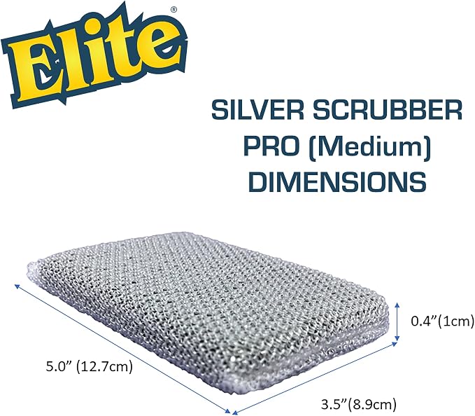 Elite Silver Scrubber PRO Sponge, 6 Pack, Non Scratch, Sponges - Image 2