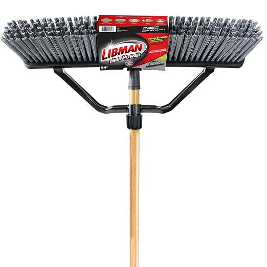 LIBMAN 829 Push Broom with Hard Polymer Support Brace, Heavy-Duty Bristles - Image 3