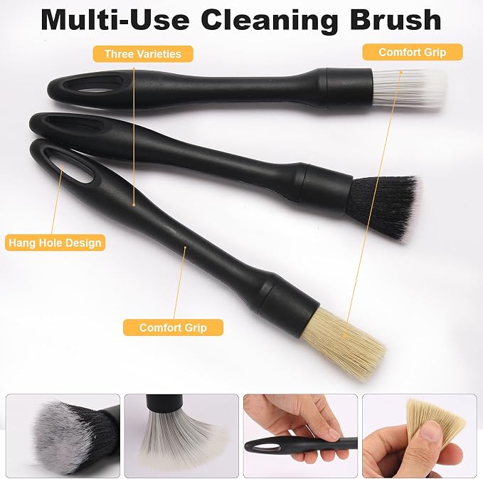 8-Piece Car Interior & Exterior Cleaning Kit - 160g Gel - Image 3