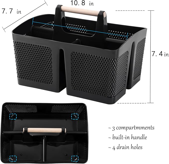 rejomiik Portable Shower Caddy Basket Plastic Cleaning Caddy Organizer Storage - Image 3