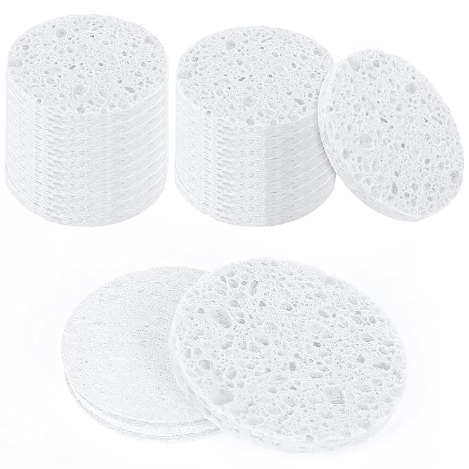 60-Count Compressed Facial Sponges Natural Cellulose - Image 8