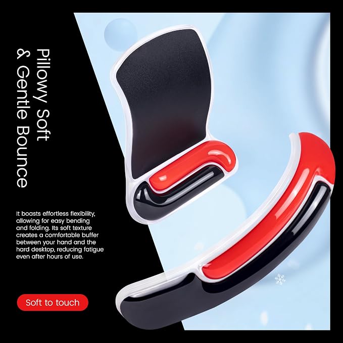 Ospelelf Mouse Pad with Wrist Rest and Ergonomic Gel Keyboard Hand Wrist - Image 4