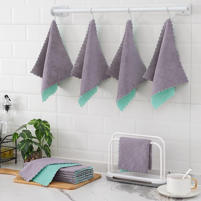 Mordimy 12 Pack Kitchen Cloths Dish Towels, Super Soft and Absorbent Dish Cloths - Image 7