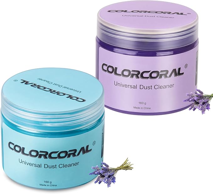 COLORCORAL 2-Piece Lavender Scented Car Cleaning Gel by ColorCoral