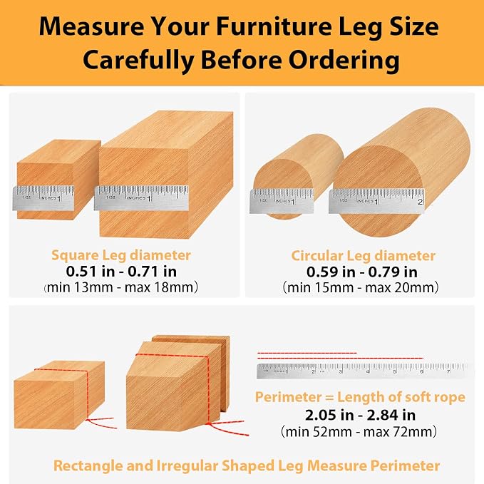 32 Pcs Extra Small Chair Leg Floor Protectors, Silicone Chair Leg Protectors - Image 2