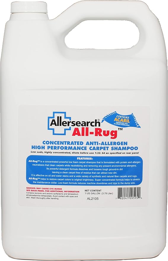 Allersearch All-Rug Anti-Allergen Concentrated Carpet Shampoo 1 Gallon by AllersearchLaboratories