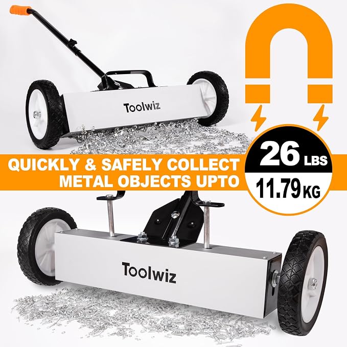 Toolwiz 18 Inches 26 Lbs Magnetic Sweeper Magnetic Pickup Tool - Image 4