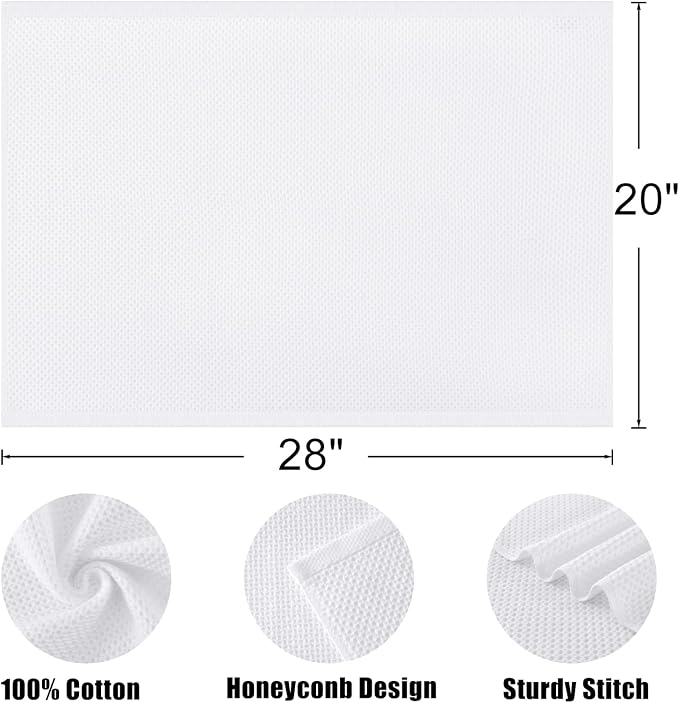 Kitinjoy 100% Cotton Waffle Weave Kitchen Towels - Image 4