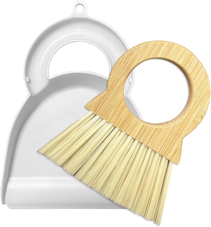 Mini Broom and Dustpan Set Bamboo Broom by Unknown