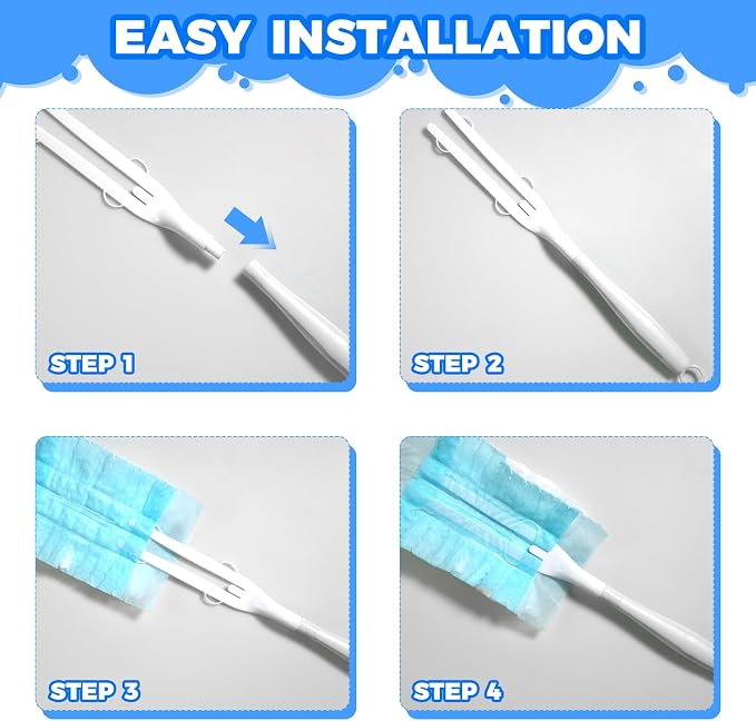 10PCS Duster Refills Folding Handles Set Compatible - Image 3