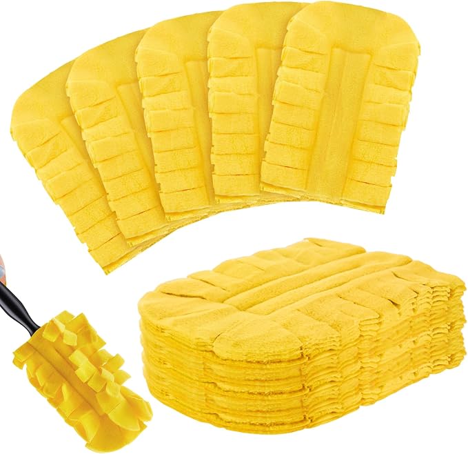 Zubebe 12 Pcs Duster Refill Reusable Fleece Duster Refills Feather Flat Dusters by Zubebe