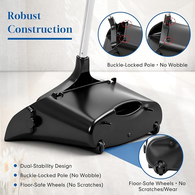 Maxcheck 2 Pcs 37 Inch Lobby Dust Pan Bulk Upright Lobby Dust Pan Plastic - Image 5
