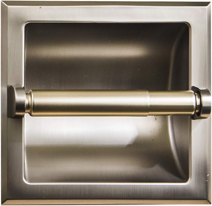 SENTO Recessed Brushed Nickel Toilet Paper Holder, Wall Mounted Heavy Duty by SENTOBETTERHOMEBETTERLIFE