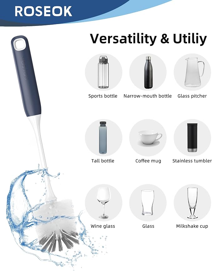Long Handle Water Bottle Brush, Flexible Bottle Brush - Image 3