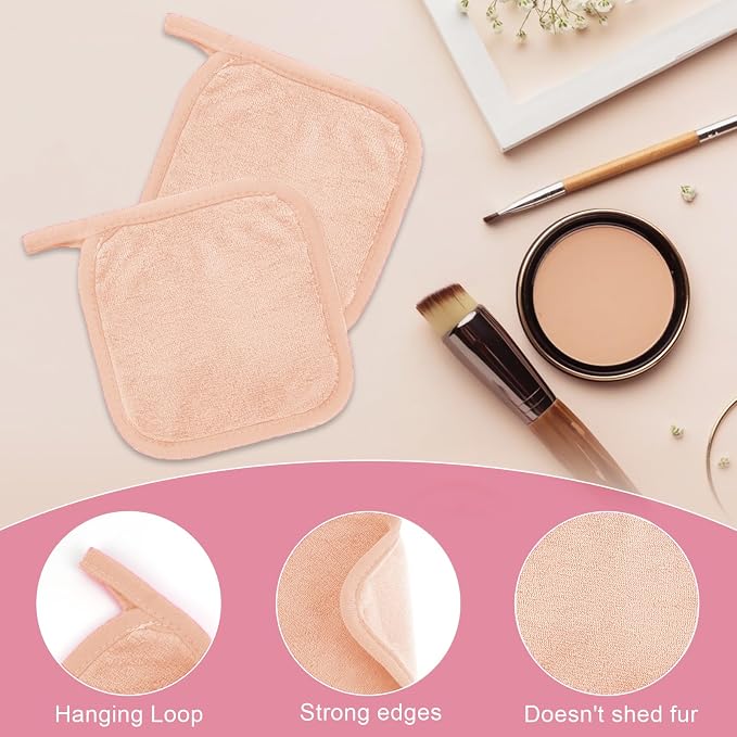 Makeup Remover Cloth 12 Pack, Ultra Soft and Reusable Microfiber Makeup Remover - Image 3