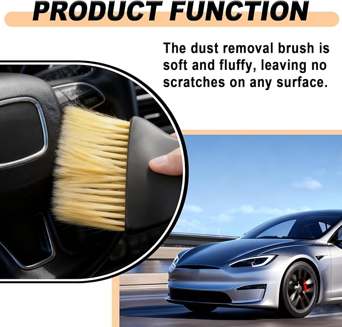 Car Detailing Brush with Ultra Soft Bristles Automotive Interior Cleaning and - Image 7