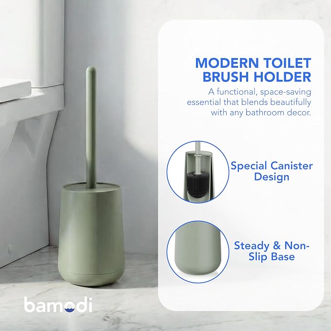 Bamodi Toilet Brush and Holder Set - Image 4