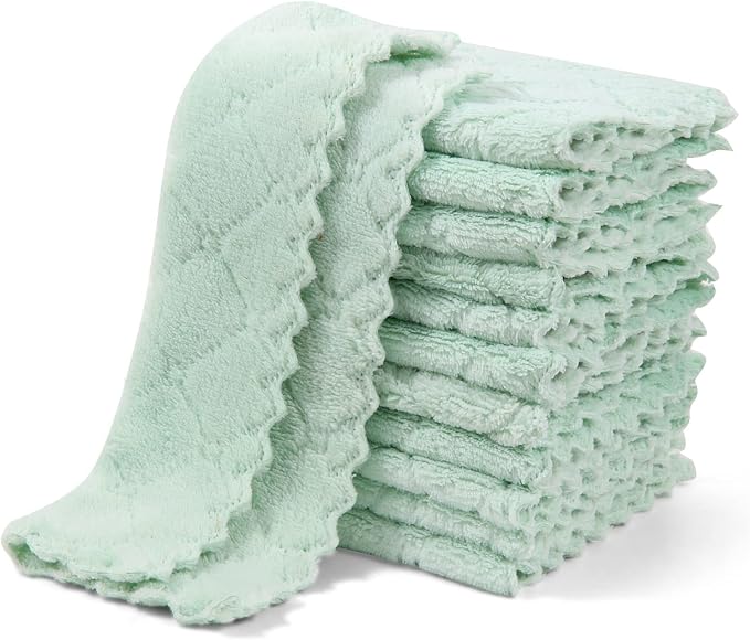 UMANI 12 Pack Kitchen Dish Cloths, Ultra Soft Absorbent Quick Drying Dish Towels by UMANI