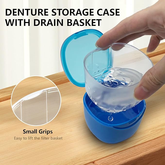 Denture Cleaning Case Dental Retainer Container Soaking Cup - Image 6