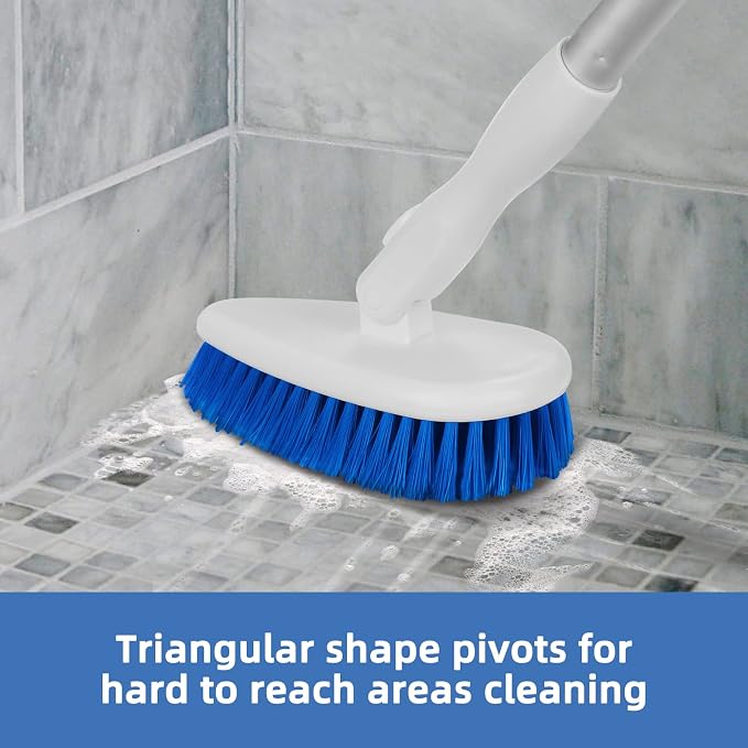 Qaestfy Bathtub Brush Refill Replacement Shower Tub and Tile Cleaning Lock in - Image 5