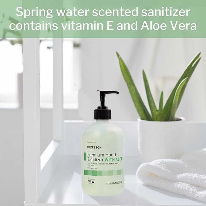 McKesson Hand Sanitizer with Aloe, 18 oz Pump Bottle - Image 5