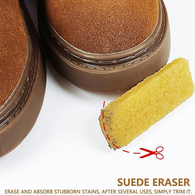 2Pcs Suede Shoe Brush and Eraser Suede Nubuck Cleaning Brush - Image 5