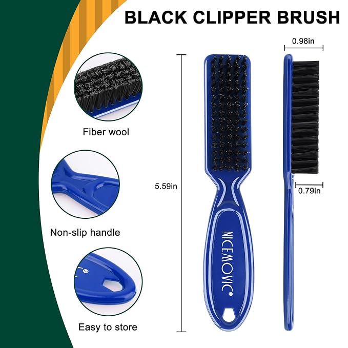 NICEMOVIC 10 Pcs Barber Clipper Cleaning Brush Set, Mini Duster, Nylon Manicure - Image 2