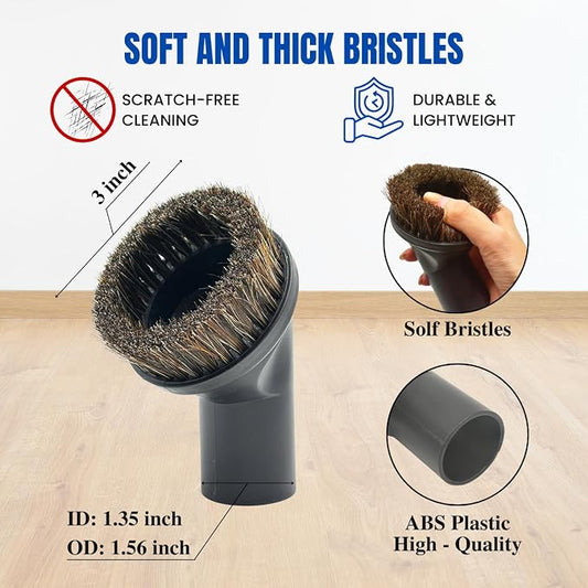 Round Horse Hair Vacuum Brush Attachment - Image 2