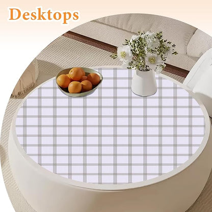 Shelf Liner for Kitchen Cabinets Non Adhesive Drawer Liner Non-Slip Thickened Shelf Liner Paper Strong Easy to Clean for Tool Box Refrigerator with Knife and Tape Measure, White Square, 11.8 x 118 in