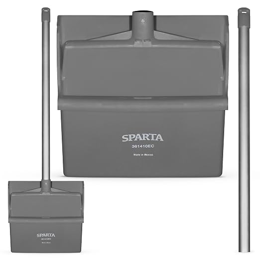 SPARTA Upright Dustpan with Aluminum Handle, Serrated Edge - Image 2