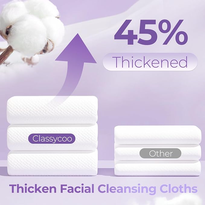 Classycoo XL Compressed Towel Tablets- 50 PCS Disposable Face Towelettes - Image 6