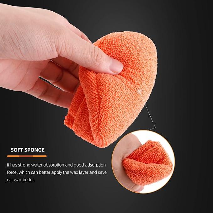 Microfiber applicator pad, Microfiber Sponge, SPTA 10Pcs Ultra-Soft Microfiber - Image 4