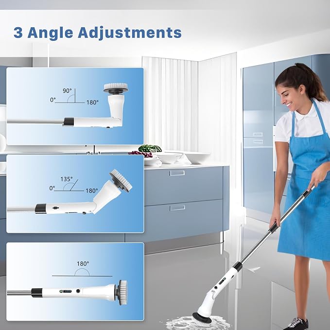 Electric Spin Scrubber, Hillyfe Bathroom Scrubber Electric - Image 6