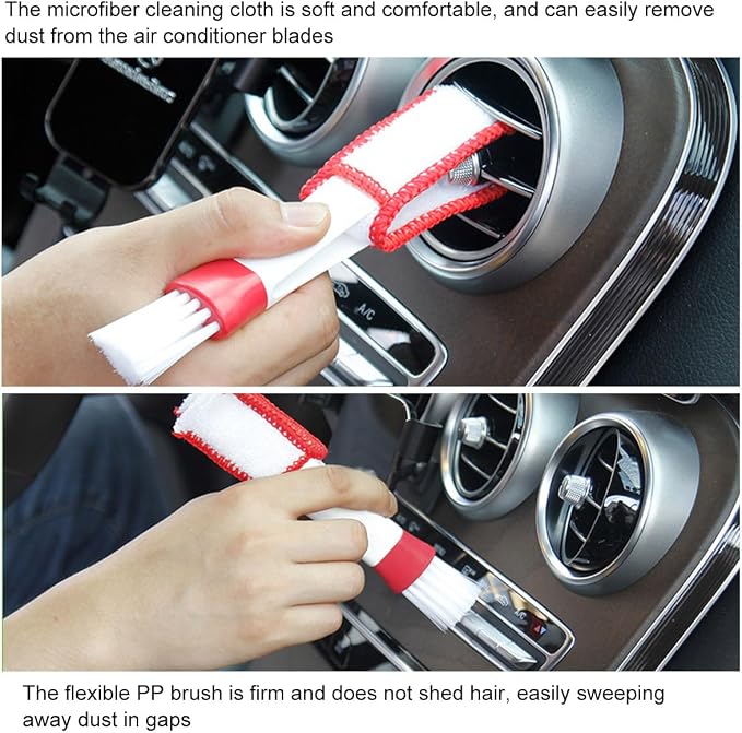 2 PCS Mini Duster for Car Air Vent, Double Ended Automotive Air Vent Microfiber - Image 4