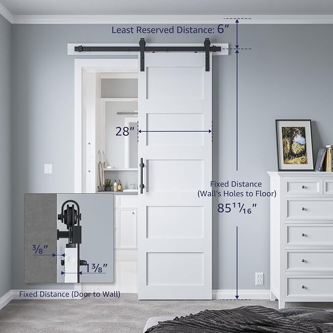 28in x 84in Sliding Barn Door - Image 2