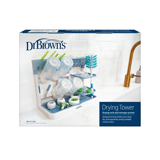 Dr. Brown's Drying Tower, Stand-Up Drying Rack, Countertop Baby Bottle Drying - Image 13
