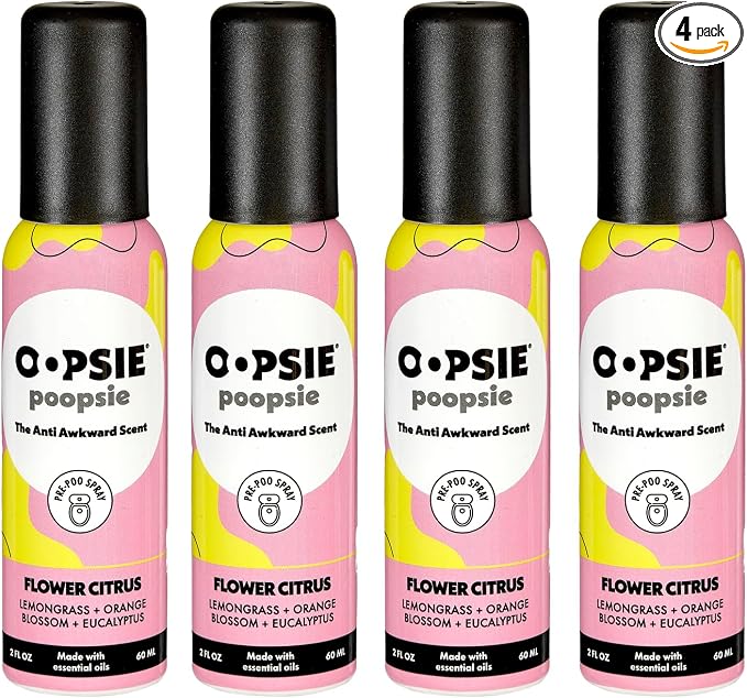 OOPSIE POOPSIE - Flower Citrus - Before & After You Go Toilet Spray 2oz - by OopsiePoopsie