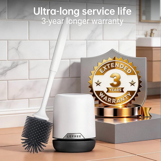 Lefree Silicone Toilet Brush and Holder Set - Image 2