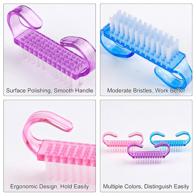 RETON 24 Pcs Handle Grip Nail Brush, Nail Brushes Fingernail Scrub Cleaning - Image 3