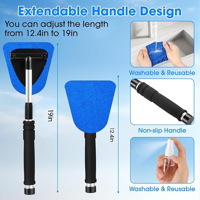 Windshield Cleaner Tool, Car Interior Cleaning Kit - Image 4