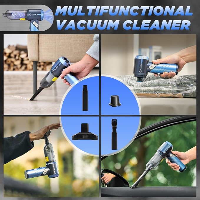 Saker Portable Car Vacuum Cleaner Cordless High Power 17000PA 3 in 1 Foldable - Image 4