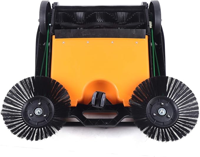 Hand Push Floor Sweeper, 26 Inch Walk-Behind Outdoor and Indoor Push Carpet - Image 5