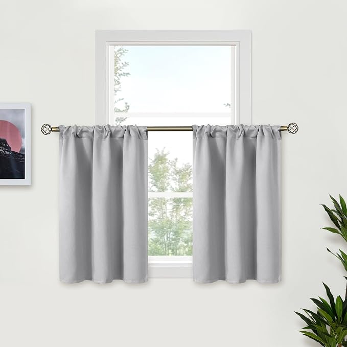 BGment Light Grey Short Curtains 36 Inches Length by BGment