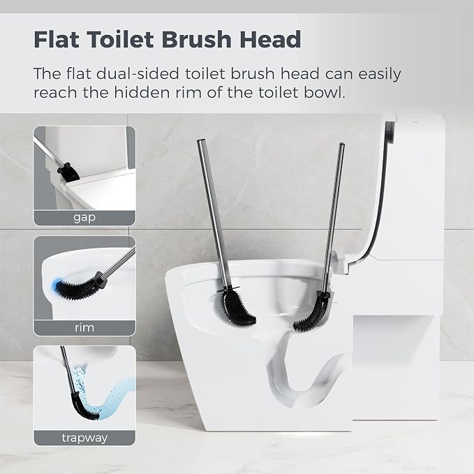 Toilet Brush and Holder Set Toilet Cleaning Brush - Image 2