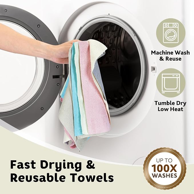 Matthew Microfiber Cleaning Cloth Roll 72Pack Reusable Paper Towels&Washable - Image 7